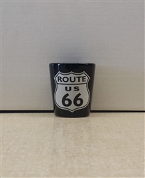 Black Rt 66 Shield Shot Glass