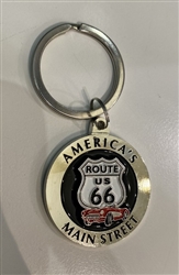 Rt 66 Coin Keychain